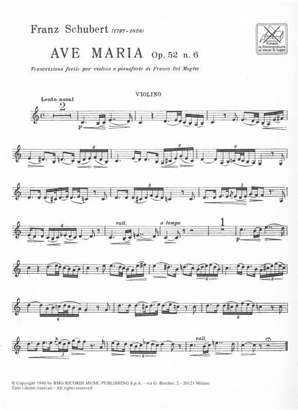 Ave Maria Op. 52 N. 6 D. 839 - housle a klavír